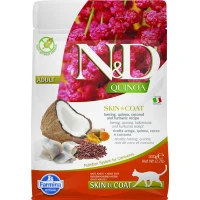 ND Cat Quinoa Skin/Coat Aringa/Cocco/Curcuma 300g - Farmina