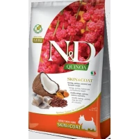 ND Dog Quinoa Mini Skin/Coat Aringa/Cocco/Curcuma - Farmina