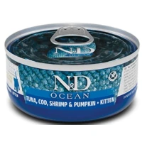 ND Um Kitten Ocean Tonno/Merluzzo/Gamberetti 70g - Farmina