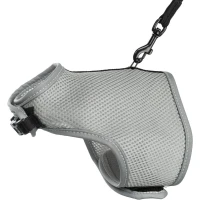 Pettorina Morbida con Guinzaglio Trixie, 24-42cm, Grigio