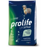 Prolife Dog Lifestyle Medium/Large Light Merluzzo/Riso