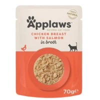 Applaws Buste Pollo e Salmone in Brodo 12 x 70 g