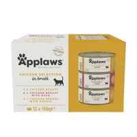 Applaws Multipack Selezione Pollo in Brodo per gatti 12 x 156 g