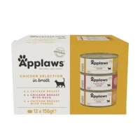 Applaws Multipack Selezione Pollo in Brodo per gatti 12 x 156 g