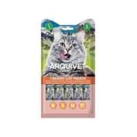Arquivet Snack Liquido per Gatti Salmone e Gamberi - 5 x 14g