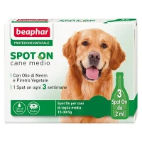 Beaphar Protezione Naturale Spot-On Cane Medio 3 pipette da 2 ml