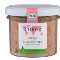 Biopur Dog Pecora, Riso e Carote 100 g - Vasetto in vetro