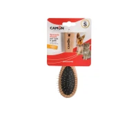 CAMON Spazzola Doppia Legno Small - Spazzola per Cani