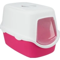 Cassetta Vico coperta per Lettiera Igienica - Trixie - Rosa/Bianco