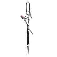 Cavezza in corda con perline Pool's - Unica Nero
