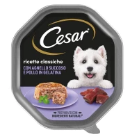 Cesar Ricette Classiche Agnello Succoso/Pollo in Gelatina 14 x 15 g