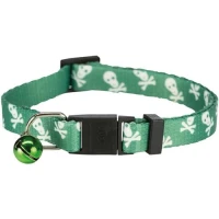 Collare rock con teschi e campanello per gattini in nylon- Trixie