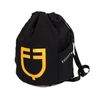 Equestro Borsa porta casco con tasche laterali - Nero