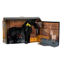 Equestro Cavallo di Peluche Nero 48x33 cm