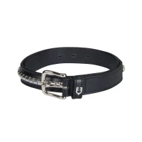 Equestro Cintura Clincher in Cuoio con Dettagli Argento