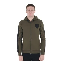 Equestro Felpa Uomo con Cappuccio e Pile Interno