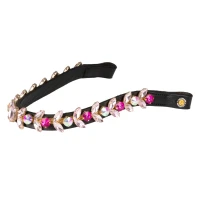 Equestro Frontalino Northern Lights Crystal in pelle