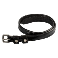 Equestro Lacciolini per speroni con cristalli in cuoio - Unica Nero