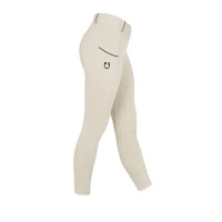 Equestro Leggings bambina slim fit con grip e logo