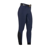 Equestro Pantaloni donna vita alta slim con fodera in pile e grip