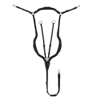 Equestro Pettorale anatomico in cuoio con martingala removibile
