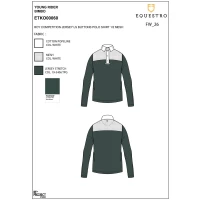 Equestro Polo bambino manica lunga slim fit da concorso