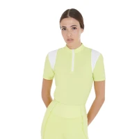 Equestro Polo donna slim fit da allenamento con inserti mesh - L Lime