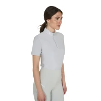 Equestro Polo Training Donna Slim Fit con Zip e Perline