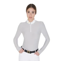 Equestro Polo Warm+ donna manica lunga in tessuto tecnico