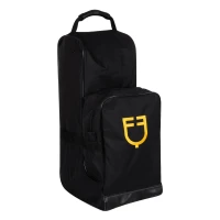 Equestro Portastivali e Casco in Cordura con Logo Ricamato - Nero