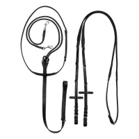 Equestro Redini con martingala Tiedemann in cuoio e gomma