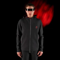 Equestro Ridertechnology - Felpa tecnica uomo con cappuccio - XS Nero