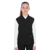 Equestro Smanicato bambina slim fit in tessuto tecnico