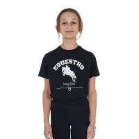 Equestro T-shirt bambina Jumping Horse Club in cotone