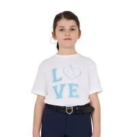 Equestro T-shirt bambina Love in cotone