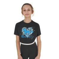 Equestro T-shirt bambina Ride On in cotone