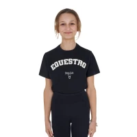 Equestro T-shirt bambina slim fit in cotone