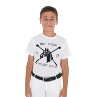 Equestro T-shirt bambini stampa equestre in cotone - 12 Years Bianco