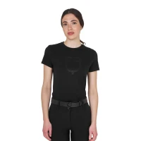 Equestro T-shirt Basic Donna Slim Fit con Logo Glossy