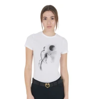 Equestro T-shirt donna slim fit con stampa Raggio di Luna