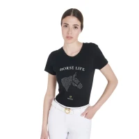 Equestro T-shirt donna slim fit Horse Life