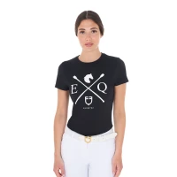 Equestro T-shirt donna slim fit in cotone