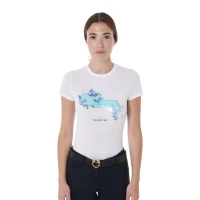 Equestro T-shirt donna slim fit Jump in cotone