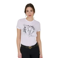 Equestro T-shirt donna Wild Flower in cotone