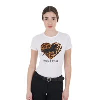 Equestro T-shirt donna Wild & Free in cotone
