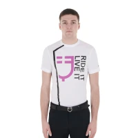 Equestro T-shirt uomo slim fit Ride It Live It