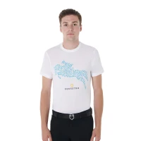 Equestro T-shirt Uomo Slim Fit Stampa Jump