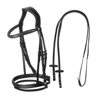 Equestro Testiera in pelle con clincher e redini