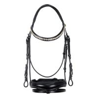 Equestro Testiera inglese Crank in cuoio con brillantini