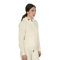 Felpa donna con cappuccio e zip Equestro - cotone garzato